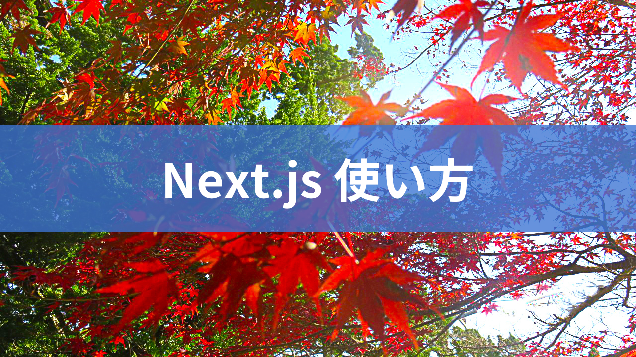 Next.js 使い方